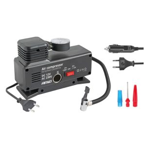 AMiO – Κομπρεσέρ αέρα ελαστικών 12V/220V 18bar 250psi, φουσκώστε τα λάστιχά σας με διπλή παροχή ρεύματος παντού και πάντα – 1 Τεμ. (02188/AM)