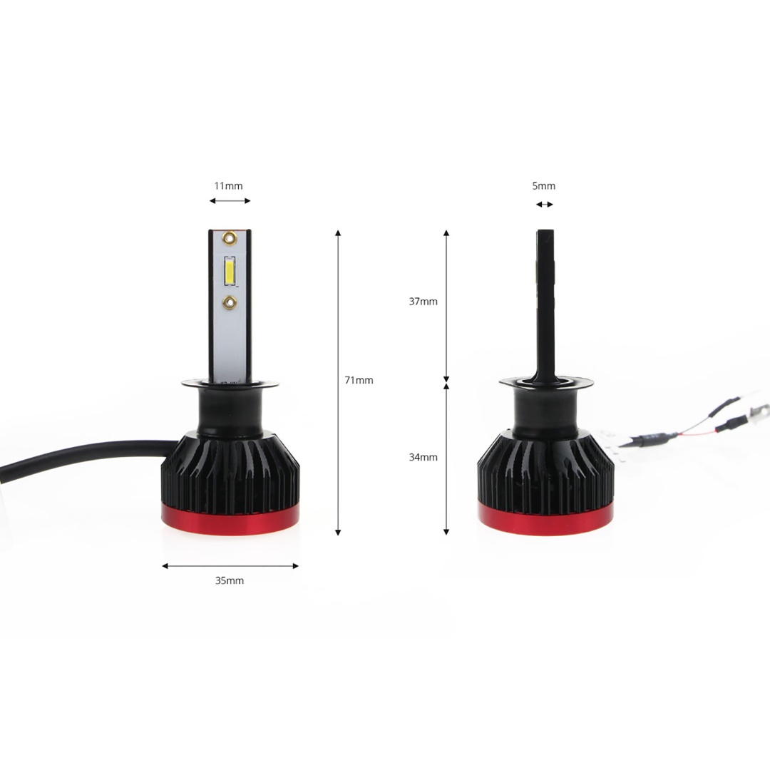 Εικόνα 2 από 4 — AMiO – LED H1 BF-Series 6.000K, αναβαθμίστε τον φωτισμό του οχήματός σας με ισχύ 50W και απόδοση 3.100lm για καθαρή ορατότητα – 2 Τεμ. (02240/AM)