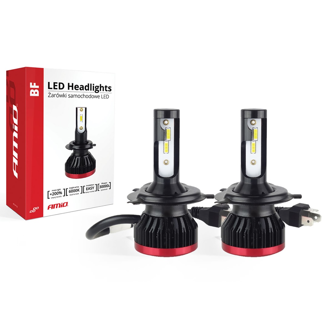 Εικόνα 2 από 2 — AMiO – LED H4/H19 BF-Series 6.000K, αναβαθμίστε τον φωτισμό του οχήματός σας με ισχύ 50W και απόδοση 3.100lm για καθαρή ορατότητα – 2 Τεμ. (02241/AM)
