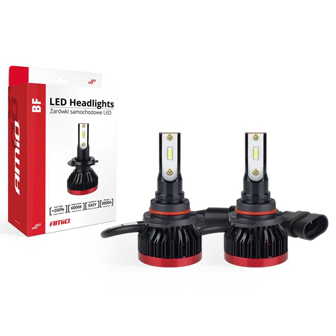 Εικόνα 2 από 2 — AMiO – LED HB3 9005 BF-Series 6.000K, αναβαθμίστε την ορατότητά σας με ισχυρή δέσμη 50W για νυχτερινή οδήγηση χωρίς περιορισμούς – 2 Τεμ. (02246/AM)
