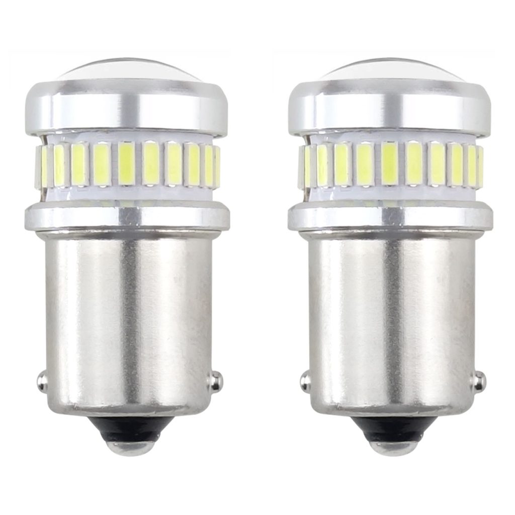 Εικόνα 1 από 2 — Amio – R5W/R10W 12/24V BA15s 24+6xSMD3030 CAN-BUS ΔΙΑΘΛΑΣΗΣ (ΜΟΝΟΠΟΛΙΚΟ/ΦΟΥΝΤΟΥΚΙ) LED – 2ΤΕΜ. (02448/AM)