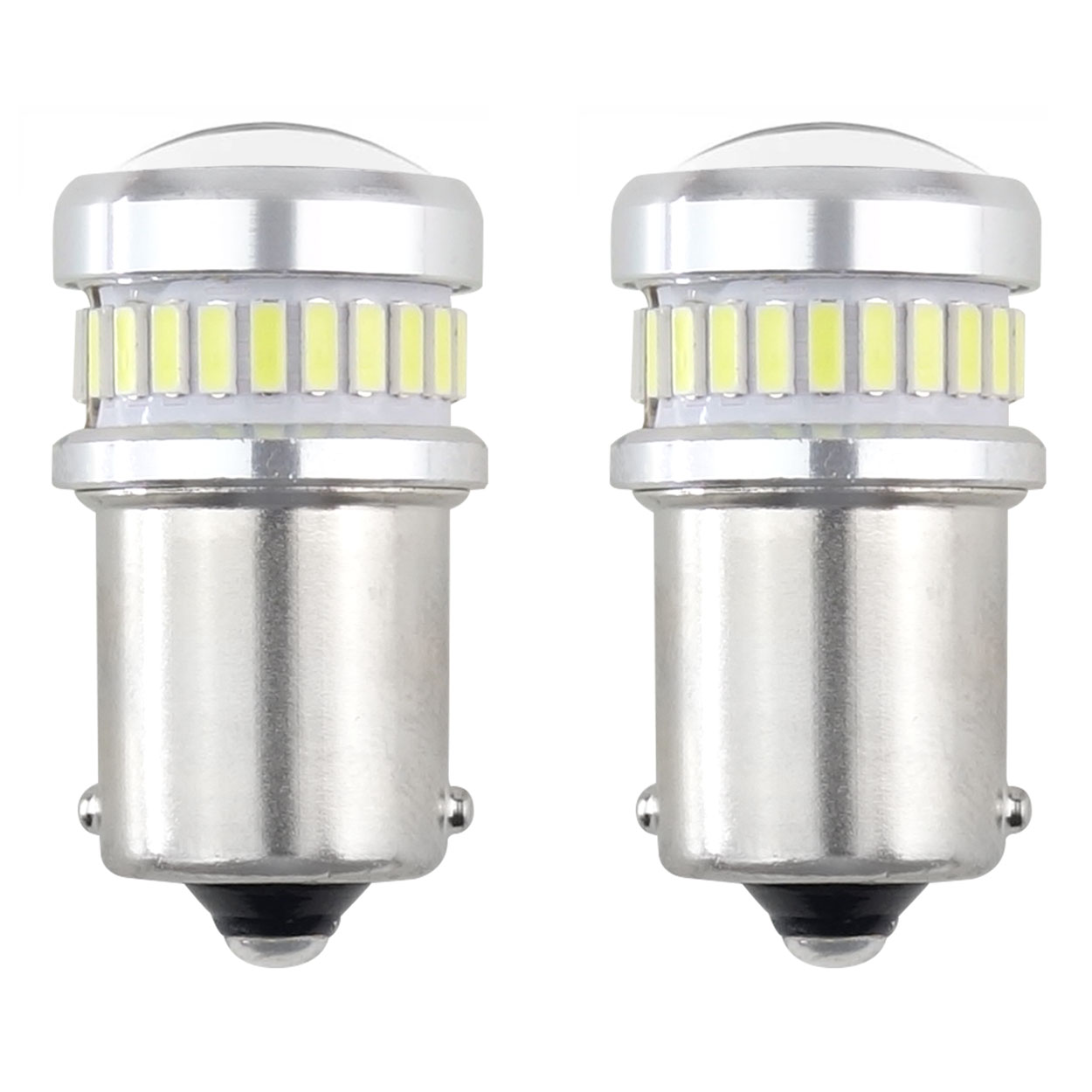 Εικόνα 1 από 2 — Amio – R5W/R10W 12/24V BA15s 24+6xSMD3030 CAN-BUS ΔΙΑΘΛΑΣΗΣ (ΜΟΝΟΠΟΛΙΚΟ/ΦΟΥΝΤΟΥΚΙ) LED – 2ΤΕΜ. (02448/AM)