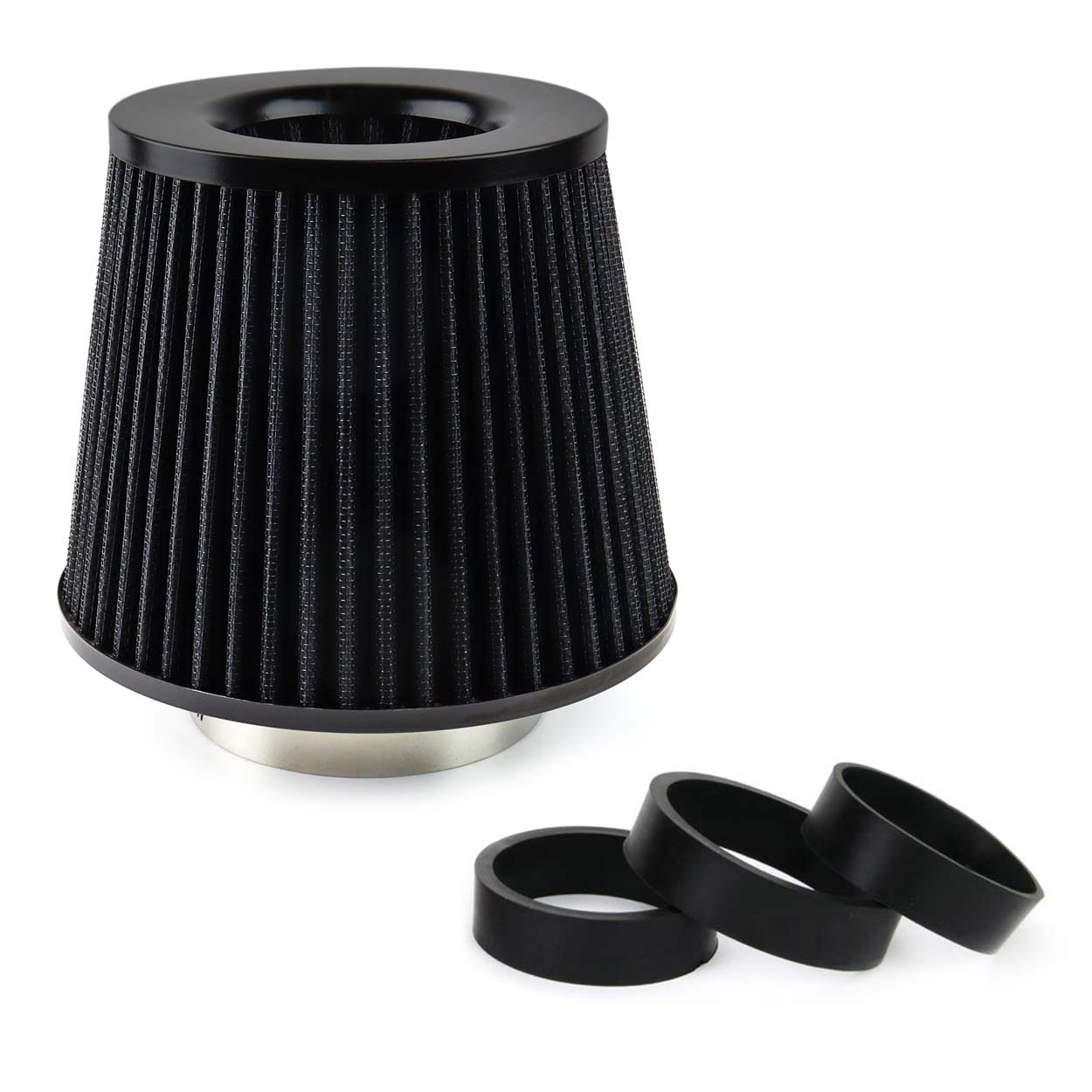 Εικόνα 1 από 4 — Amio – ΦΙΛΤΡΟΧΟΑΝΗ ΕΛΕΥΘΕΡΑΣ Φ 55-76mm AF-BLACK 160 Χ 155 Χ 118 (ΜΑΥΡΟ/3 ΑΝΤΑΠΤΟΡΕΣ) – 1 τεμ. (02546/AM)