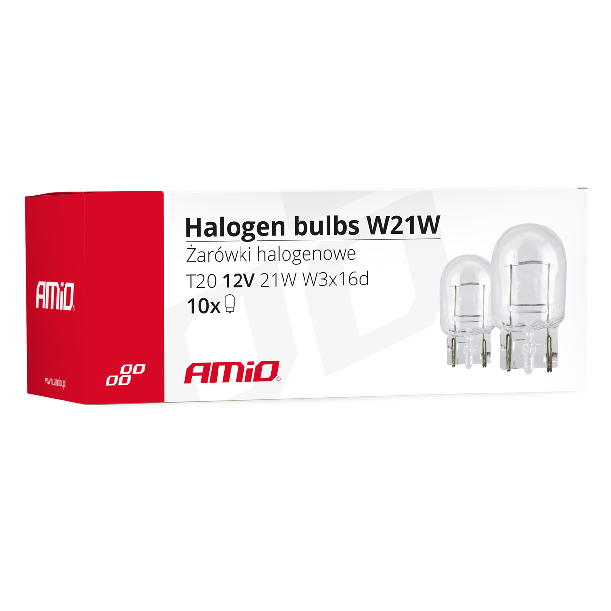 Εικόνα 3 από 3 — Amio – W21W (T20) 12V 21W W3x16d (ΚΑΡΦΩΤΟ ΑΚΑΛΥΚΟ) ΑΛΟΓΟΝΟΥ – 10 ΤΕΜ. (02551/AM)