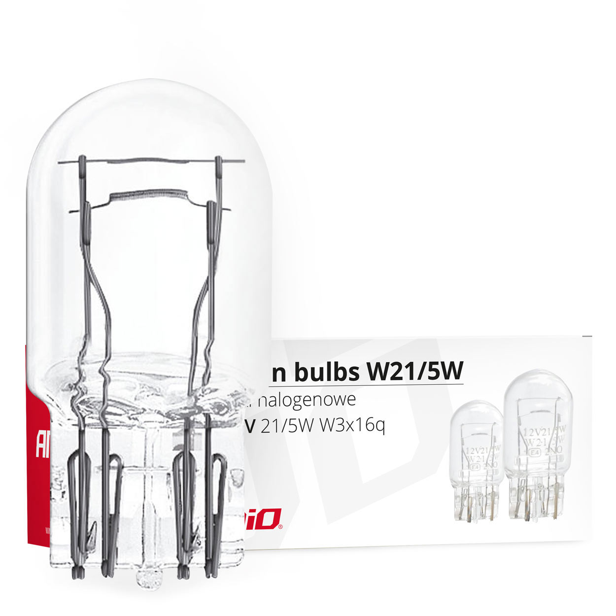 Εικόνα 1 από 3 — Amio – W21/5W (T20) 12V 21/5W W3x16q (ΚΑΡΦΩΤΟ ΑΚΑΛΥΚΟ) ΑΛΟΓΟΝΟΥ – 10 ΤΕΜ. (02552/AM)