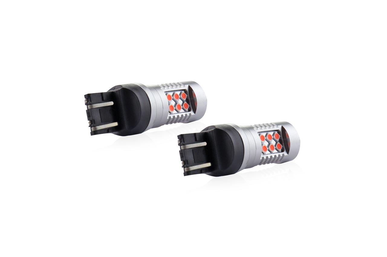Εικόνα 2 από 4 — Amio – WR21/5W T20 12/24V 6,2W 5.600K LED 24xSMD3030 CAN-BUS ΚΟΚΚΙΝΟ 18x56mm 2ΤΕΜ. (02581/AM)
