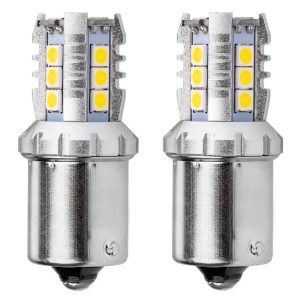 Amio - R5W/R10W P21W BA15S 12/24V 16xSMD 3030 LED ΛΕΥΚΟ CAN-BUS 2ΤΕΜ. (02796/AM)