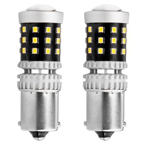 Amio - ΛΑΜΠΑΚΙΑ ΜΟΝΟΠΟΛΙΚΑ LED ΛΕΥΚΑ CAN-BUS P21W BA15S 1156 39xSMD 2016 - 2 TEM. (02799/AM)