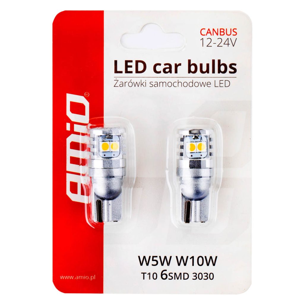 Εικόνα 6 από 6 — Amio – T10 W5W/W10W 12/24V W2,1×9,5d 6SMDx3030 ΛΕΥΚΟ (ΚΑΡΦΩΤΟ – CAN-BUS) 2ΤΕΜ. (02801/AM)