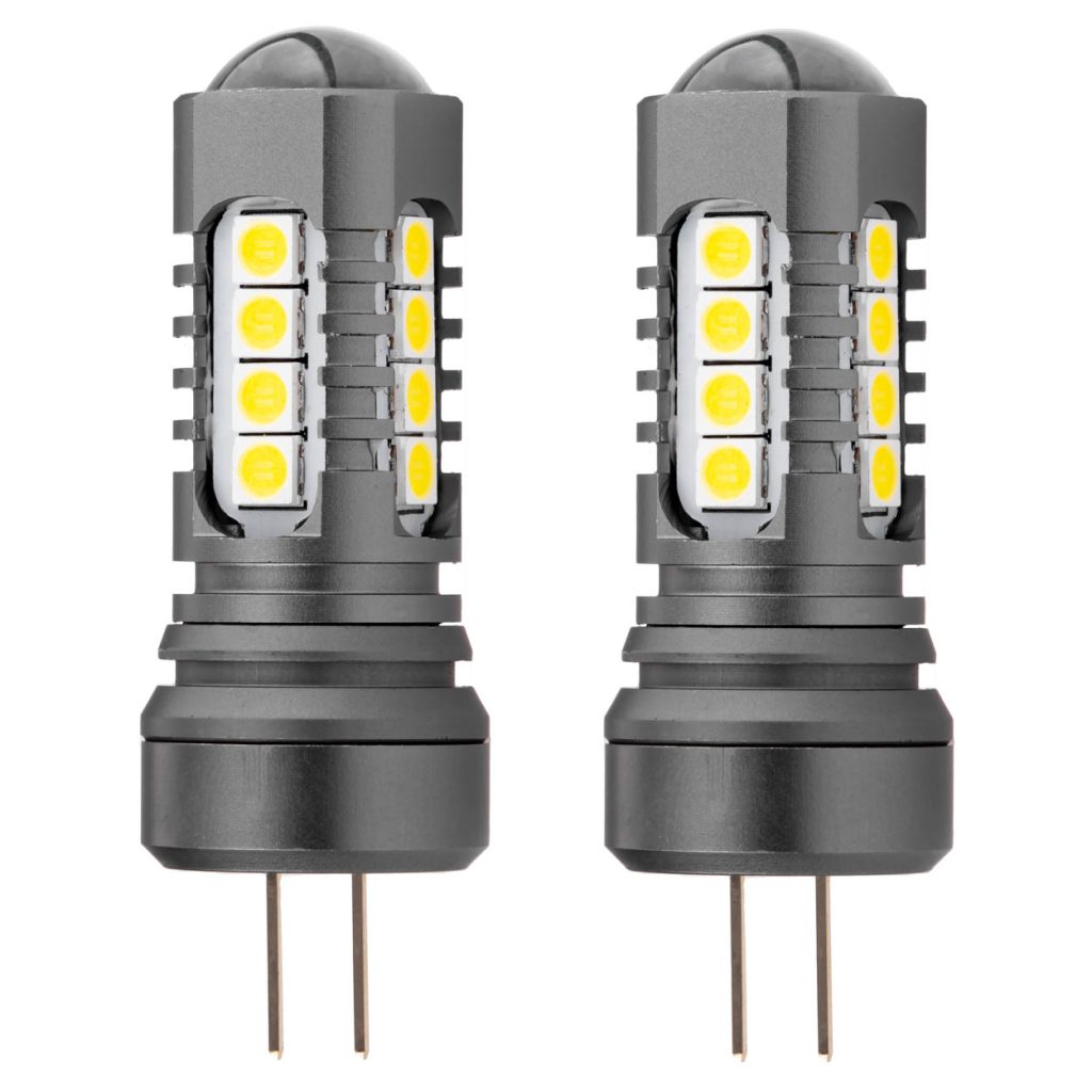 Εικόνα 1 από 3 — Amio – ΛΑΜΠΑΚΙΑ HP24W 12/24V 18xSMD 3030 LED ΛΕΥΚΑ CAN-BUS – 2 TEM. (02803/AM)
