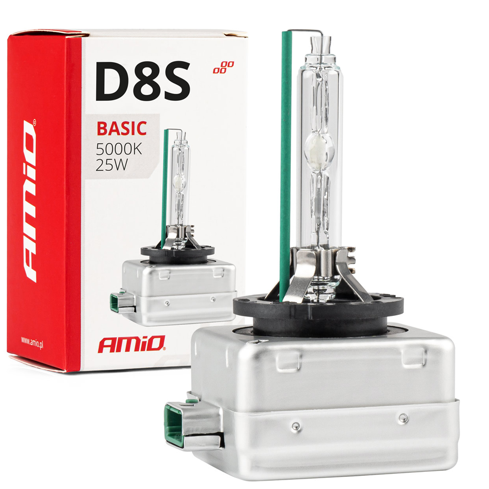 Εικόνα 1 από 3 — Amio – Λάμπα Xenon D8S 12V 35W 5000K BASIC για ισχυρό φωτισμό δρόμου και καθαρή ορατότητα – 1 Τεμ. (02952/AM)
