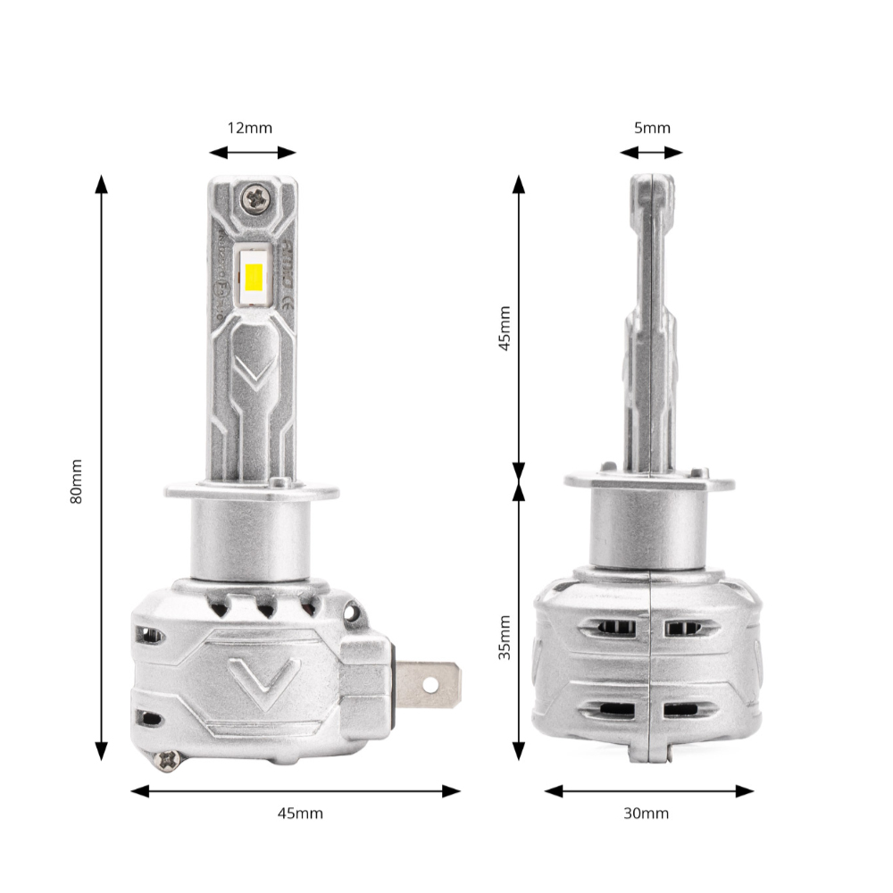 Εικόνα 3 από 4 — Amio – ΛΑΜΠΕΣ H1 LED CAN BUS X2 SERIES ΜΕ ΑΝΕΜΙΣΤΗΡΑΚΙ H1 10-16V 72W 6.500K 7.920lm +400% – 2 TEM. (02970/AM)
