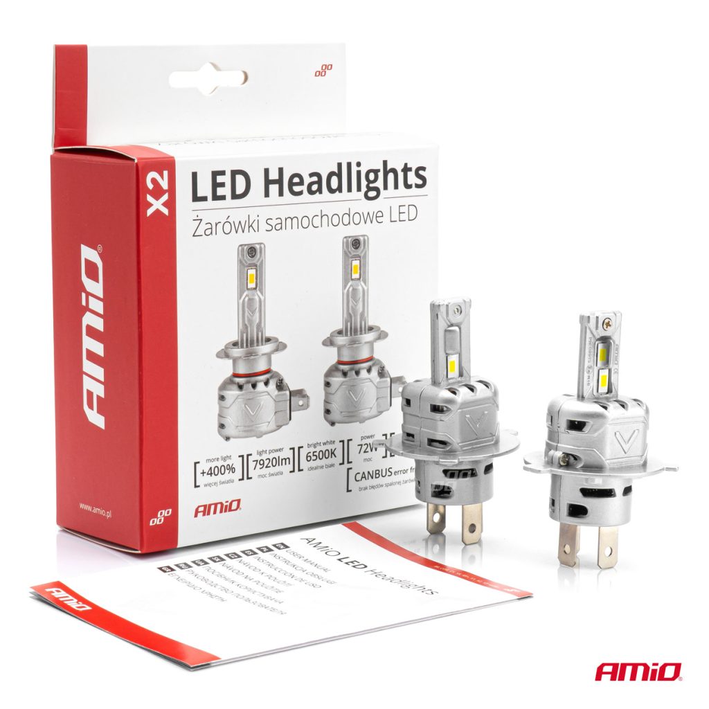 Εικόνα 5 από 5 — Amio – ΛΑΜΠΕΣ LED H4 10-16V 72W 6.500K 7920lm CANBUS (ΑΝΕΜΙΣΤΗΡΑΚΙ) X2 SERIES – 2ΤΕΜ. (02972/AM)