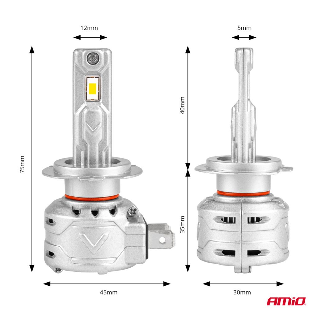 Εικόνα 3 από 6 — Amio – ΛΑΜΠΕΣ LED H7/H18 10-16V 72W 6.500K 7920lm CANBUS (ΑΝΕΜΙΣΤΗΡΑΚΙ) X2 SERIES – 2ΤΕΜ. (02973/AM)