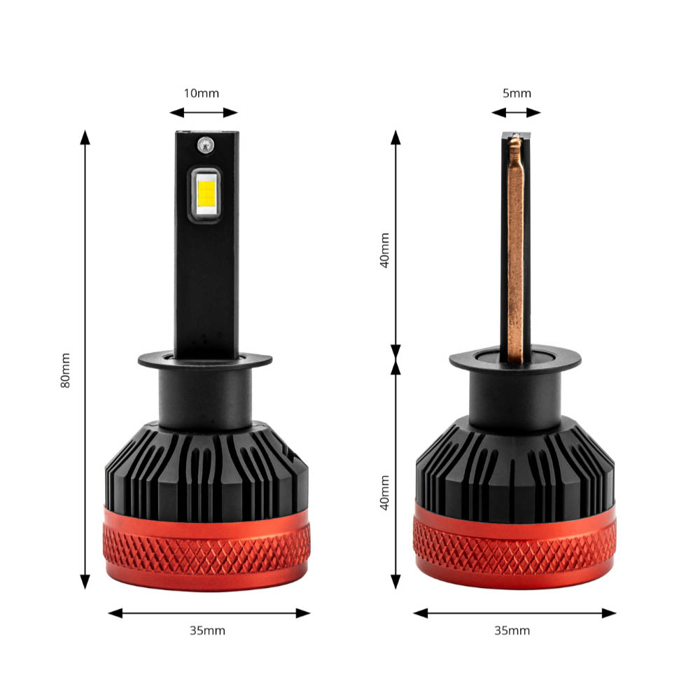 Εικόνα 3 από 8 — Amio – ΛΑΜΠΕΣ LED H1 9-16V 92W 6.500K 9900lm CANBUS ΜΕ ΑΝΕΜΙΣΤΗΡΑΚΙ X3 SERIES – 2ΤΕΜ. (02977/AM)