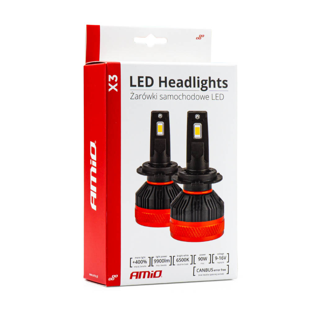 Εικόνα 8 από 8 — Amio – ΛΑΜΠΕΣ LED H1 9-16V 92W 6.500K 9900lm CANBUS ΜΕ ΑΝΕΜΙΣΤΗΡΑΚΙ X3 SERIES – 2ΤΕΜ. (02977/AM)