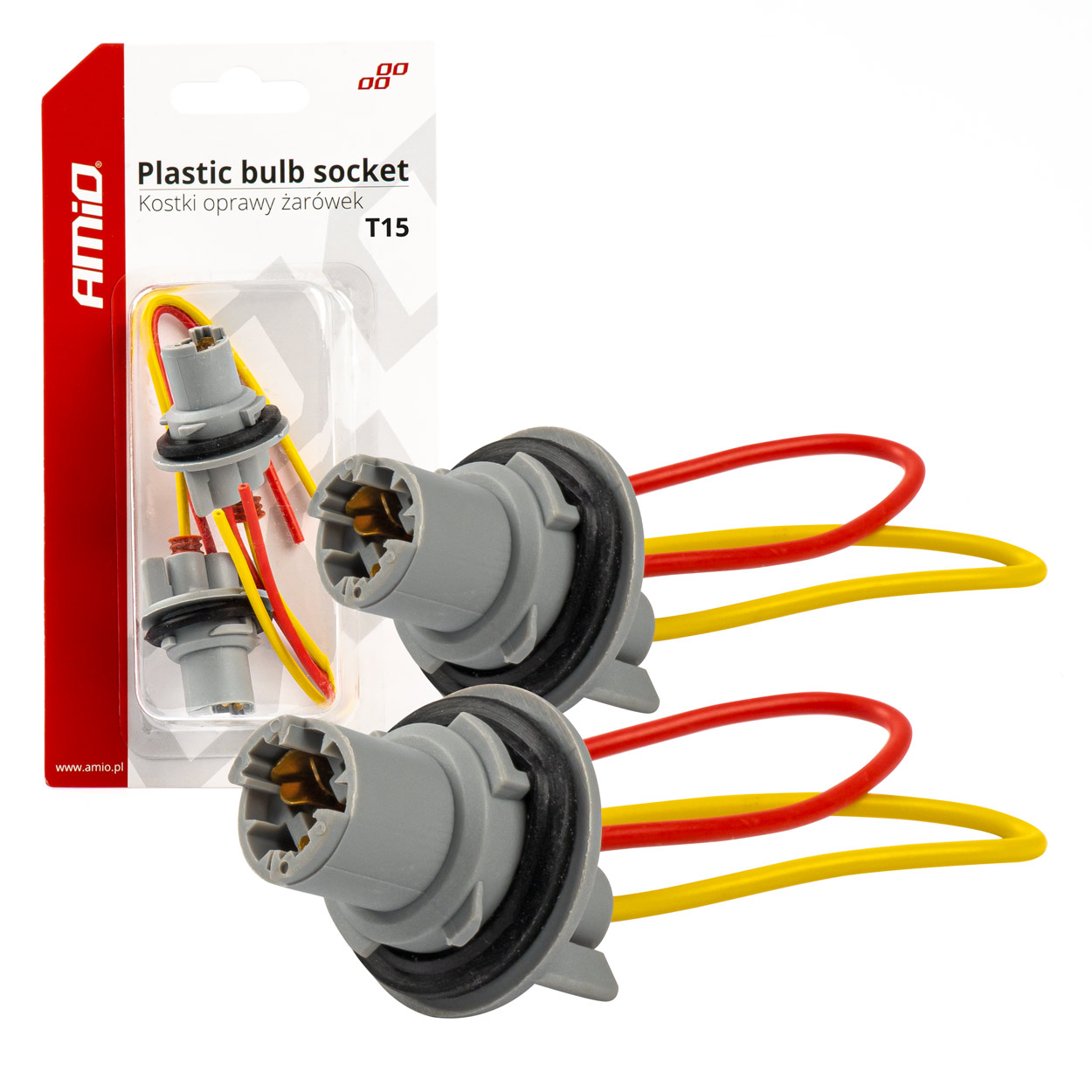 Εικόνα 1 από 3 — Amio – ΦΙΣΑ 12/24V ΓΙΑ ΛΑΜΠΕΣ T15/W5W/W16W ME ΚΑΛΩΔΙΟ – 2 ΤΕΜ. (03049/AM)