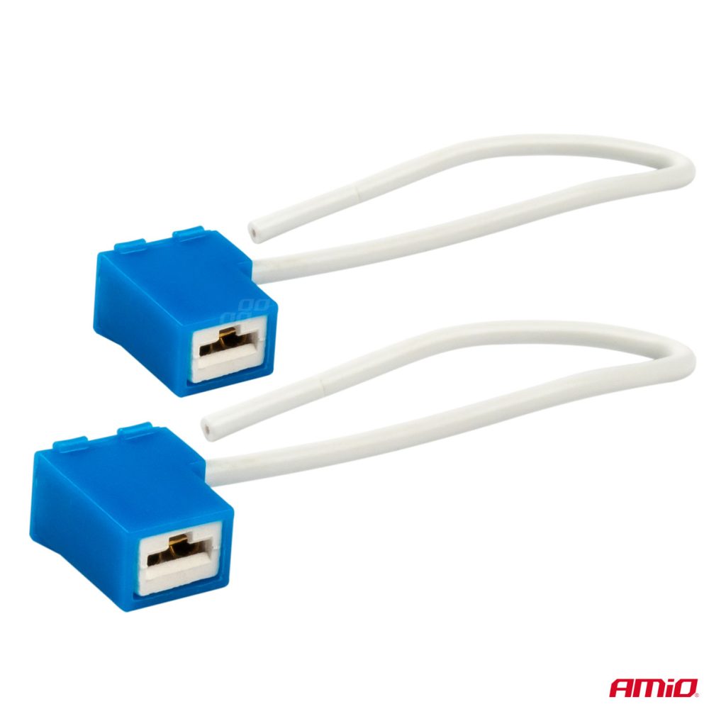 Εικόνα 2 από 2 — Amio – ΦΙΣΑ ΚΕΡΑΜΙΚΗ ΓΩΝΙΑ 12/24V ΓΙΑ ΛΑΜΠΕΣ ΑΛΟΓΟΝΟΥ H1/H3 ΜΕ ΚΑΛΩΔΙΟ – 2 ΤΕΜ. (03051/AM)