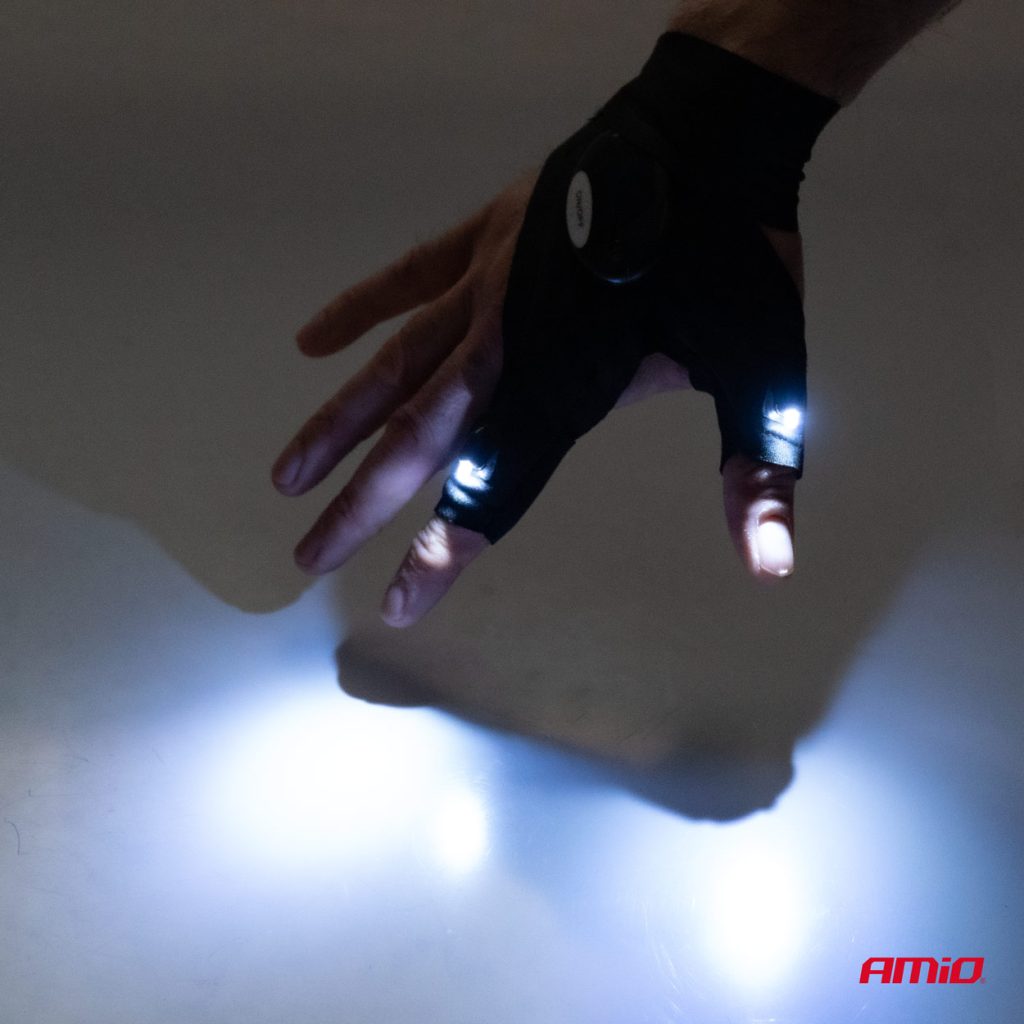 Εικόνα 2 από 3 — Amio – ΓΑΝΤΙΑ ΧΕΙΡΟΣ ΓΙΑ 2 ΔΑΧΤΥΛΑ ΜΕ 2 LED ΕΛΑΣΤΙΚΑ ΑΔΙΑΒΡΟΧΑ ΣΕ ΜΑΥΡΟ ΧΡΩΜΑ – 2 TEM. (03107/AM)