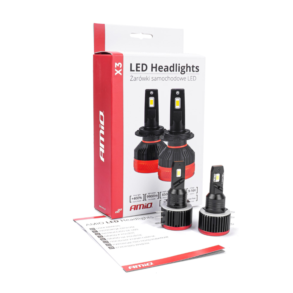 Εικόνα 5 από 6 — Amio – ΛΑΜΠΕΣ LED H15 9-16V 90W 6.500K 9900lm CANBUS ΜΕ ΑΝΕΜΙΣΤΗΡΑΚΙ X3 SERIES – 2ΤΕΜ. (03309/AM)