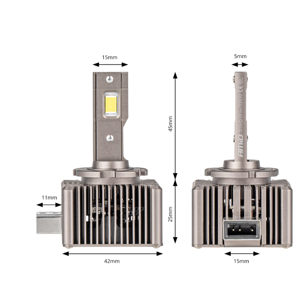 Εικόνα 3 από 6 — Amio – ΛΑΜΠΕΣ LED ΜΕ ΨΥΚΤΡΑ D1S/D1R 9-16V 70W 6.500K 8600lm XD SERIES – 2 ΤΕΜ. (03310/AM)