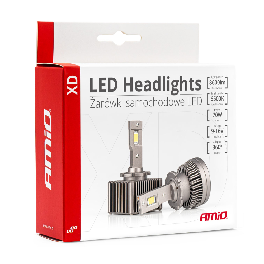 Εικόνα 6 από 6 — Amio – ΛΑΜΠΕΣ LED ΜΕ ΨΥΚΤΡΑ D1S/D1R 9-16V 70W 6.500K 8600lm XD SERIES – 2 ΤΕΜ. (03310/AM)
