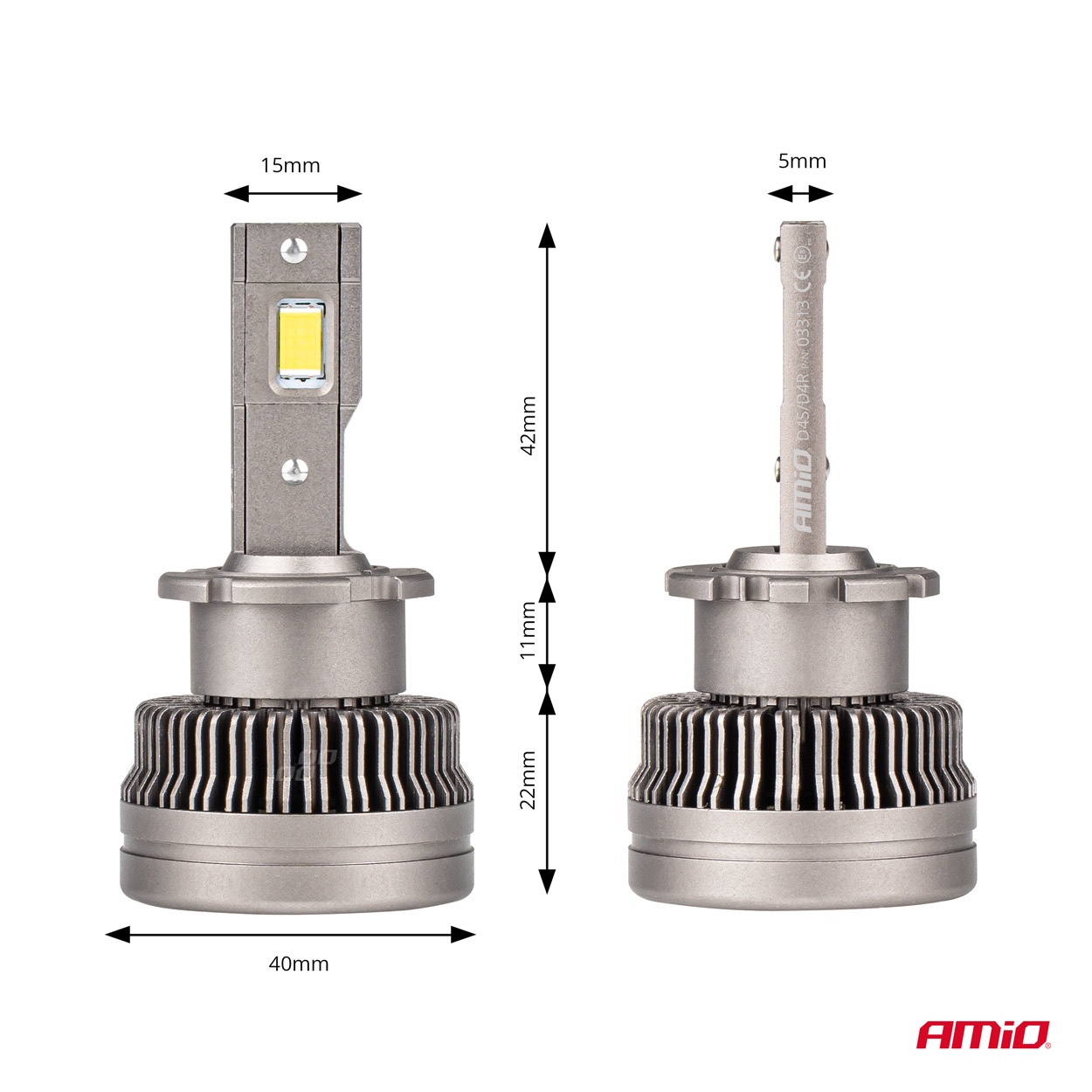 Εικόνα 4 από 7 — Amio – ΛΑΜΠΕΣ LED D4S/D4R 9>16V 70W 6.500K 8600lm (ΜΕ ΨΥΚΤΡΑ) XD SERIES – 2 ΤΕΜ. (03313/AM)