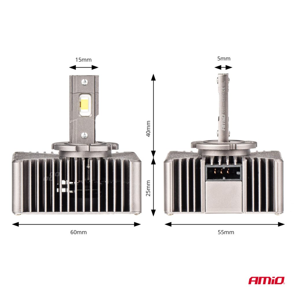Εικόνα 3 από 6 — Amio – ΛΑΜΠΕΣ LED D5S 9>16V 70W 6.500K 8600lm (ΜΕ ΨΥΚΤΡΑ) XD SERIES – 2 ΤΕΜ. (03314/AM)
