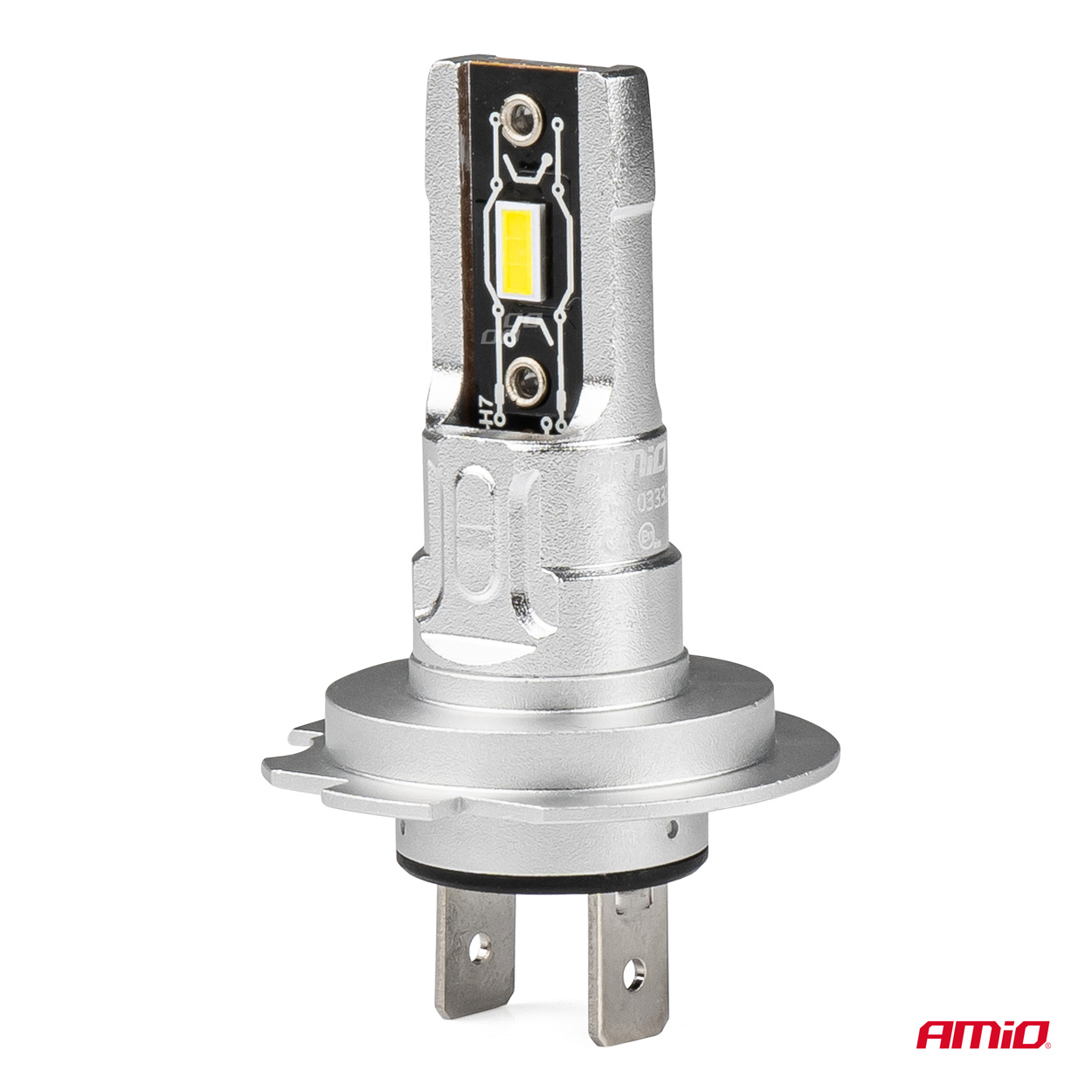 Εικόνα 5 από 6 — Amio – ΛΑΜΠΕΣ LED H7 H-SERIES 12>24V 50W 6500K 2225lm +200% CSP LED – 2 TEM. (03332/AM)