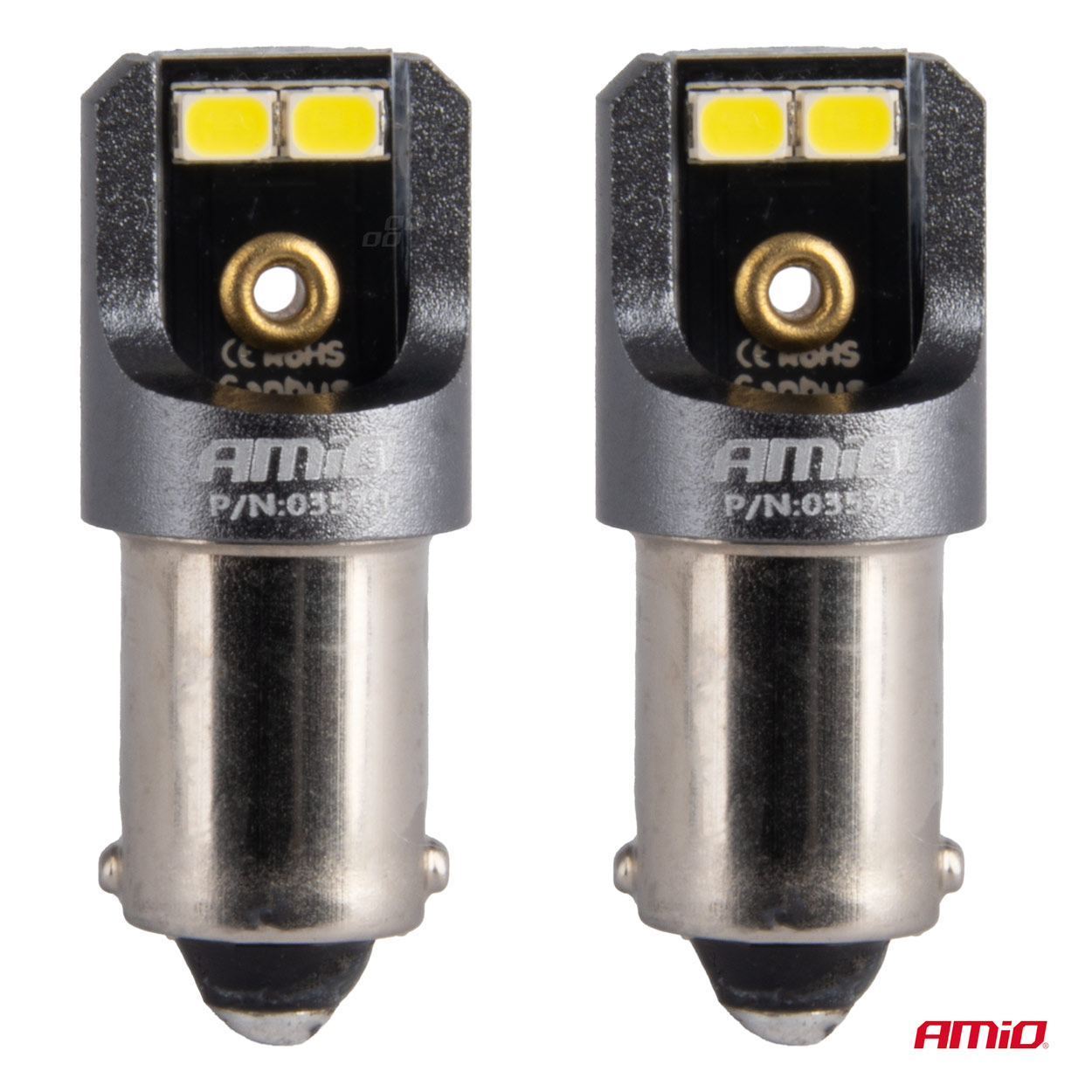 Εικόνα 2 από 4 — Amio – ΛΑΜΠΑΚΙΑ T4W BA9s 12/24V 6.000K 4xSMD LED CAN-BUS ΛΕΥΚΟ 2016 PRO SERIES – 2 Τεμ. (03579/AM)