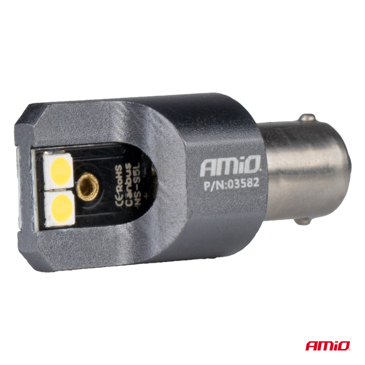 Εικόνα 3 από 4 — Amio – ΛΑΜΠΕΣ T4W BA9s 12/24V 6.000K 4xSMD LED FULL CAN-BUS ΛΕΥΚΟ 3030 PRO SERIES – 2 ΤΕΜ. (03582/AM)