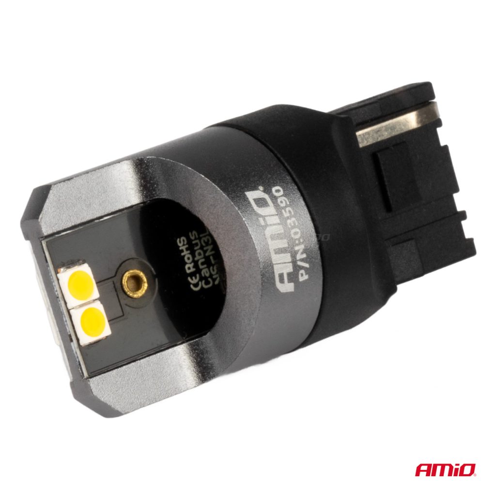 Εικόνα 3 από 4 — Amio – ΛΑΜΠΕΣ WY21W 12/24V 6.000K 4SMD LED CAN-BUS ΚΙΤΡΙΝΟ PRO SERIES – 2 ΤΕΜ. (03590/AM)