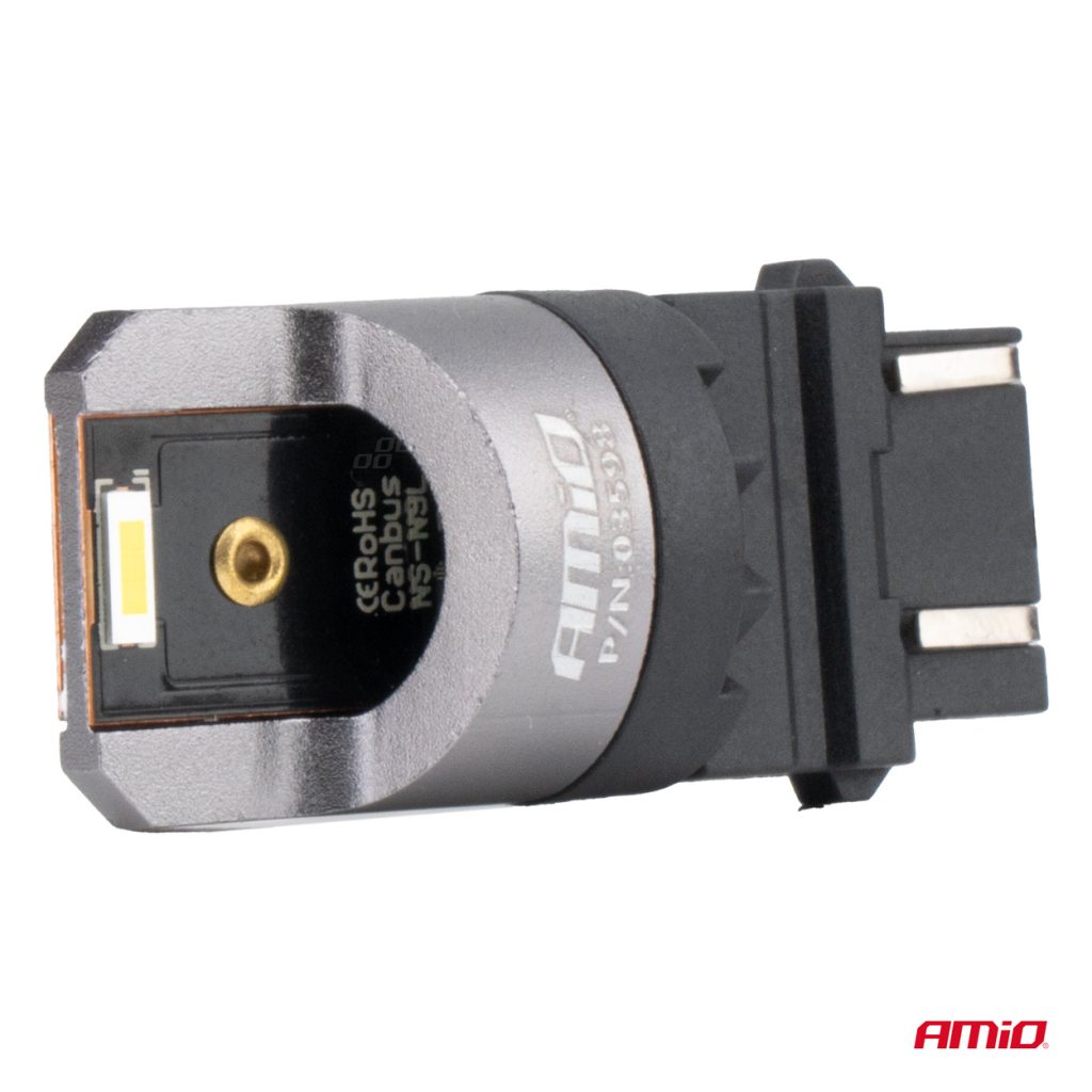 Εικόνα 3 από 4 — Amio – ΛΑΜΠΑΚΙΑ P27/7W 3157 12/24V 6.000K 2xSMD LED FULL CAN-BUS ΛΕΥΚΟ PRO SERIES – 2 Τεμ. (03598/AM)