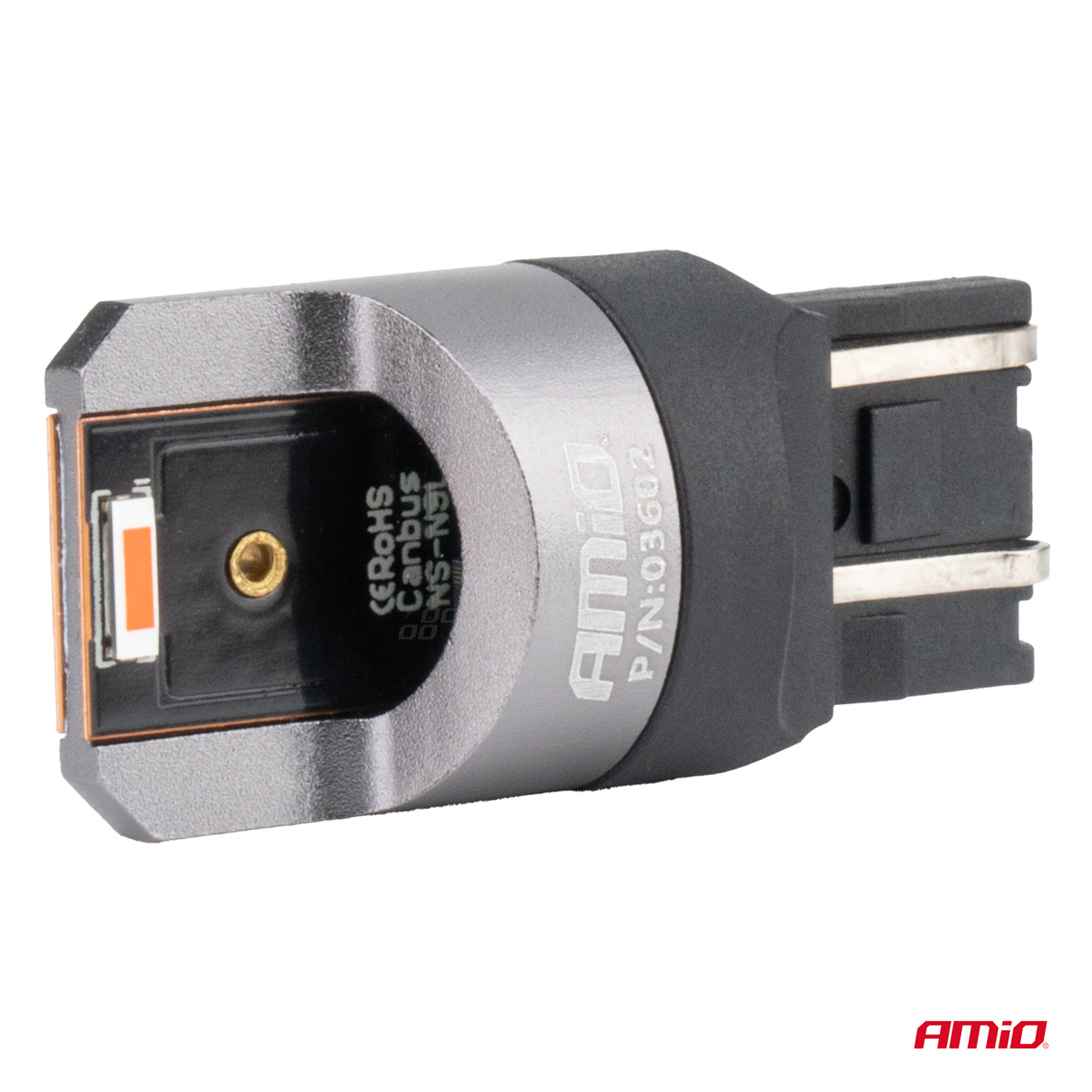 Εικόνα 3 από 4 — Amio – ΛΑΜΠΑΚΙΑ W21/5W 7443 12/24V 6.000K 2xSMD LED FULL CAN-BUS ΚΟΚΚΙΝΟ PRO SERIES – 2 Τεμ. (03602/AM)