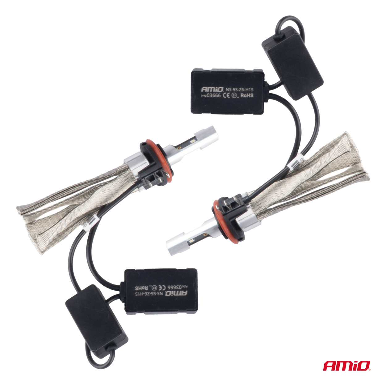 Εικόνα 3 από 4 — Amio – ΛΑΜΠΕΣ LED H15 4300lm 12-24V – 50W – 6000K – 2 Τεμ. (03666/AM)
