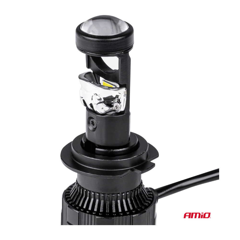 Εικόνα 2 από 7 — Amio – ΛΑΜΠΕΣ H7 PL-LENS SERIES 9>36V 60W 5.000K 3.800lm LED 2×4575 SMD CAN-BUS ΜΕ ΠΡΟΤΖΕΚΤΟΡΑ – 2 Τεμ. (03668/AM)