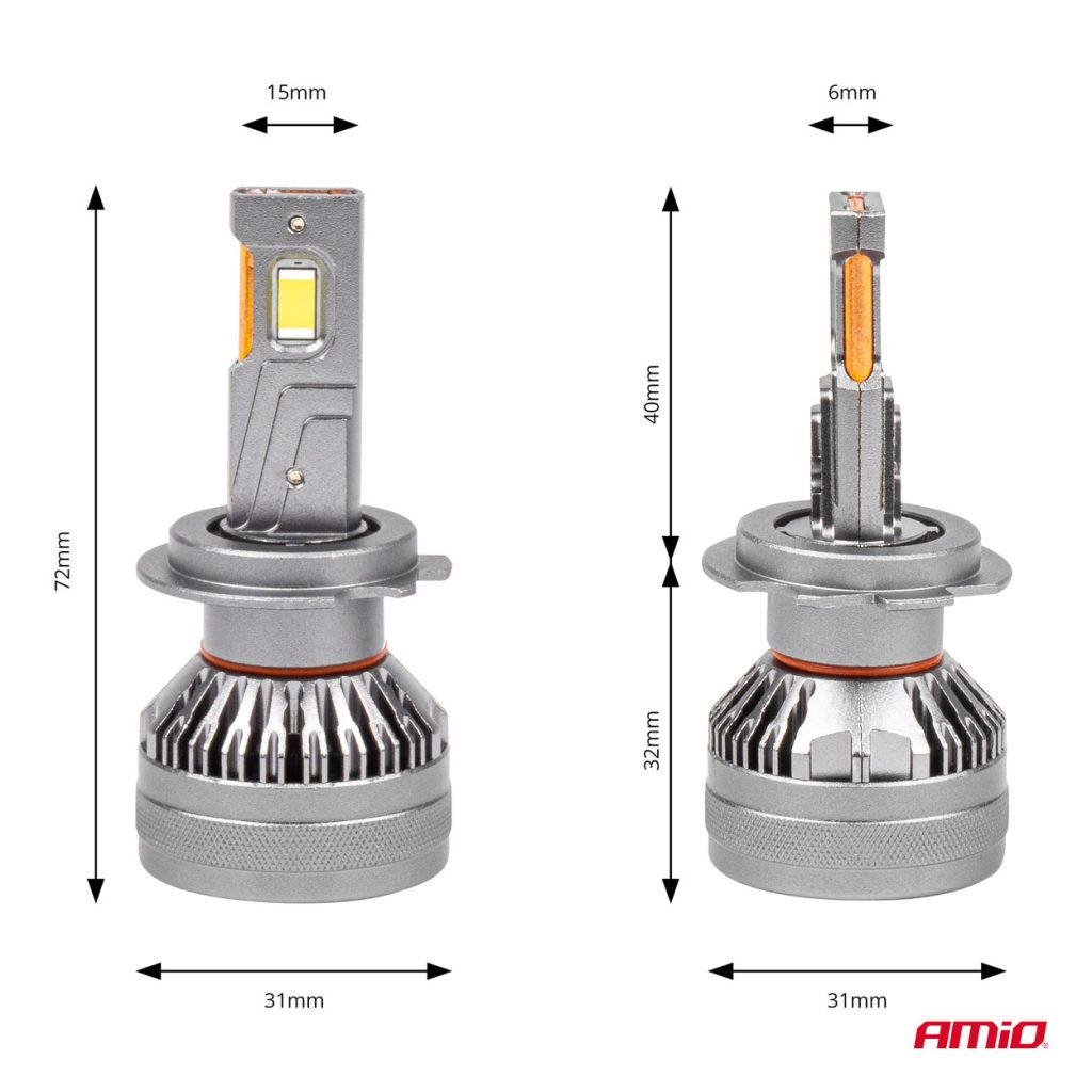 Εικόνα 2 από 3 — Amio – ΛΑΜΠΕΣ H7 9>48V 6.500K 4.500lm 50W HP SERIES LED CAN-BUS (ΜΕ ΨΥΚΤΡΑ – 2 Τεμ. (03674/AM)