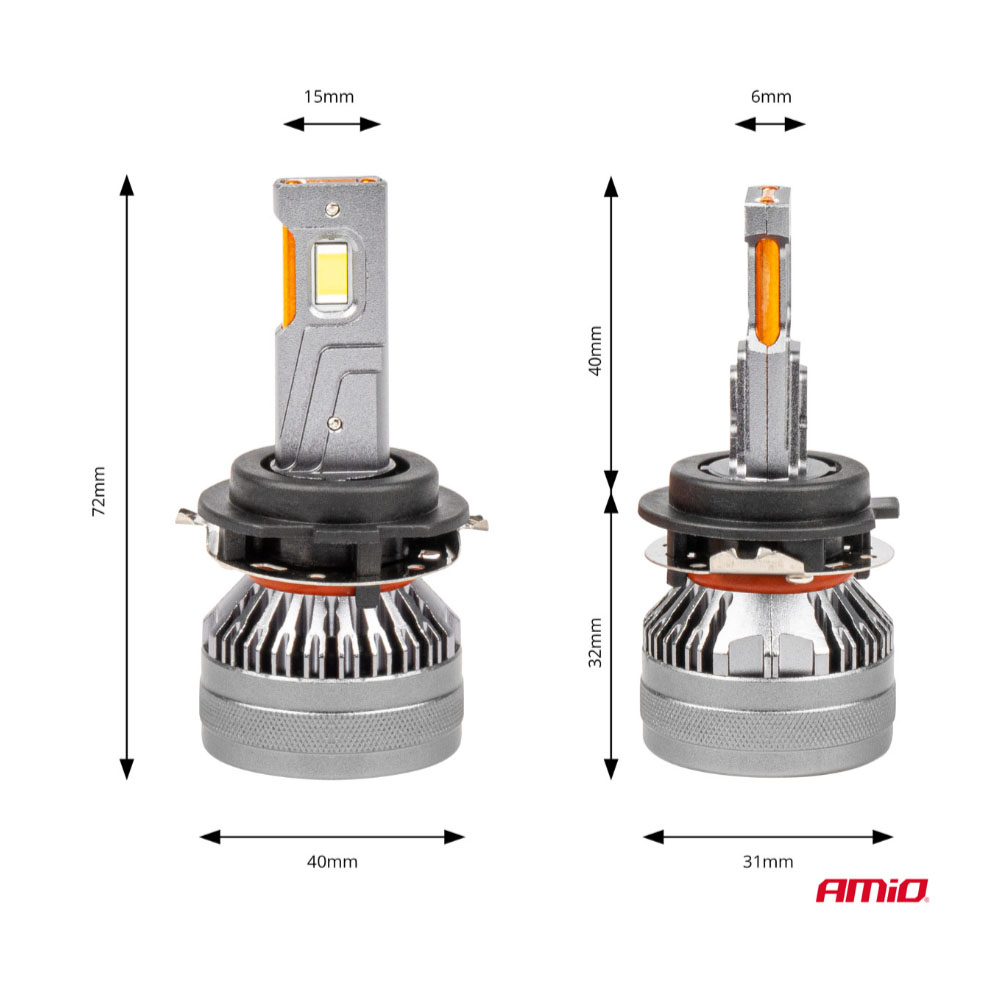 Εικόνα 4 από 6 — Amio – ΛΑΜΠΕΣ H7-6 9>48V 6.500K 4.500lm 50W HP SERIES LED CAN-BUS ΜΕ ΨΥΚΤΡΑ – 2 Τεμ. (03676/AM)
