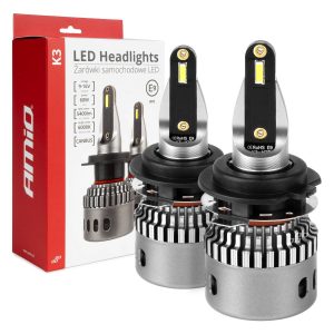 Amio - ΛΑΜΠΕΣ H7-1 9>16V 6.000K 5.400lm 60W K3 SERIES LED CAN-BUS (ΜΕ ΨΥΚΤΡΑ) - 2 Τεμ. (03684/AM)
