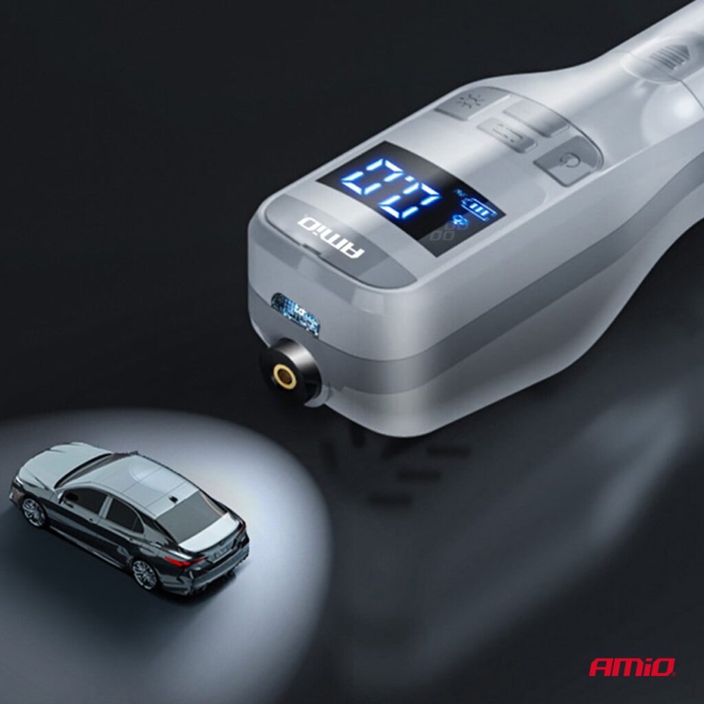 Εικόνα 7 από 13 — Amio – ΕΠΑΝΑΦΟΡΤΙΖΟΜΕΝΗ ΤΡΟΜΠΑ/ΚΟΜΠΡΕΣΕΡ ΑΕΡΑ 7,4V 10bar/150psi 40W ΦΟΡΤΙΣΗ ΜΕ USB ΚΑΙ ΨΗΦΙΑΚΗ ΕΝΔΕΙΞΗ – 1 Τεμ. (03689/AM)