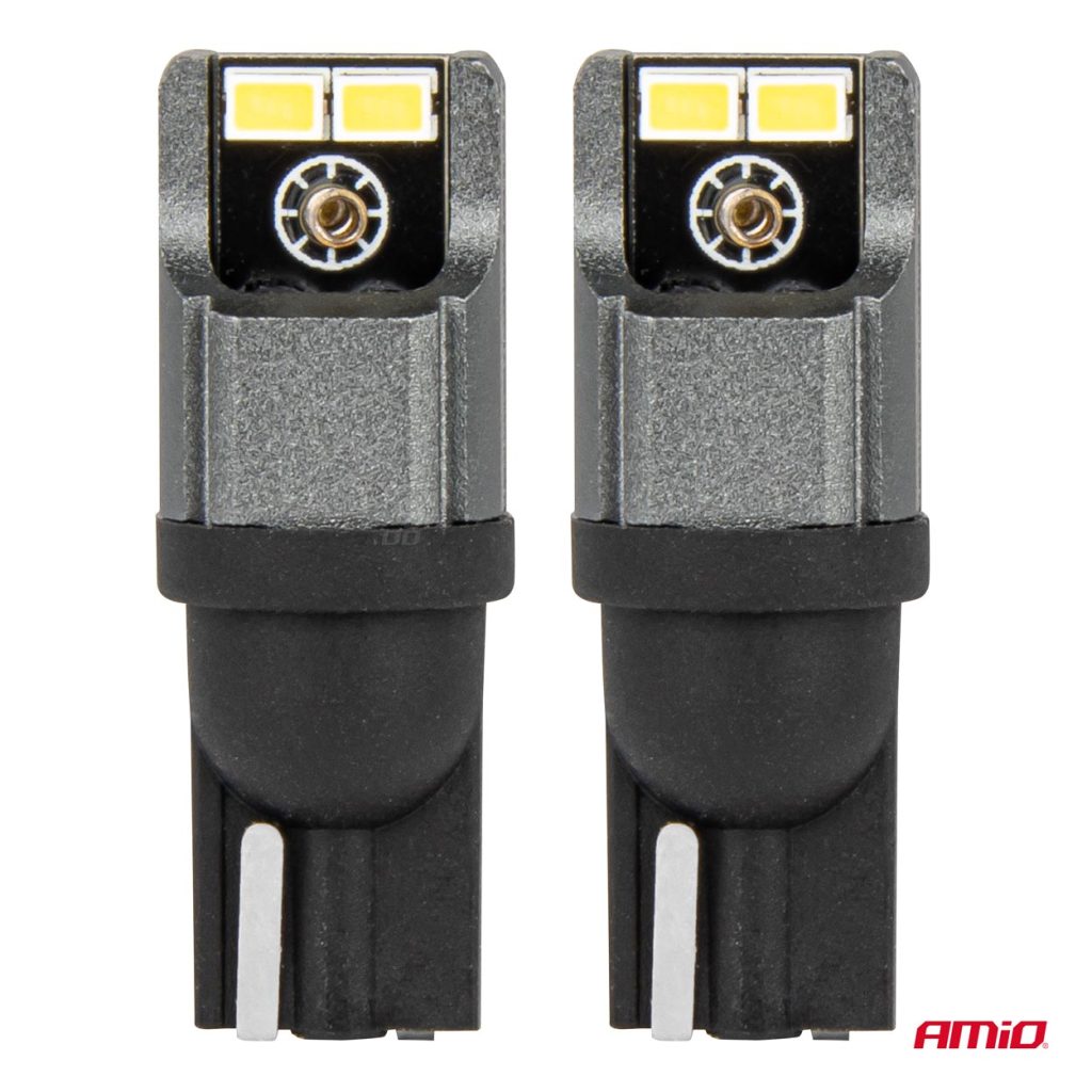 Εικόνα 2 από 5 — Amio – ΛΑΜΠΑΚΙΑ LED T10 W5W W10W 12/24V LED 4xSMD3020 CAN-BUS ΛΕΥΚΟ – 2 ΤΕΜ. (03717/AM)