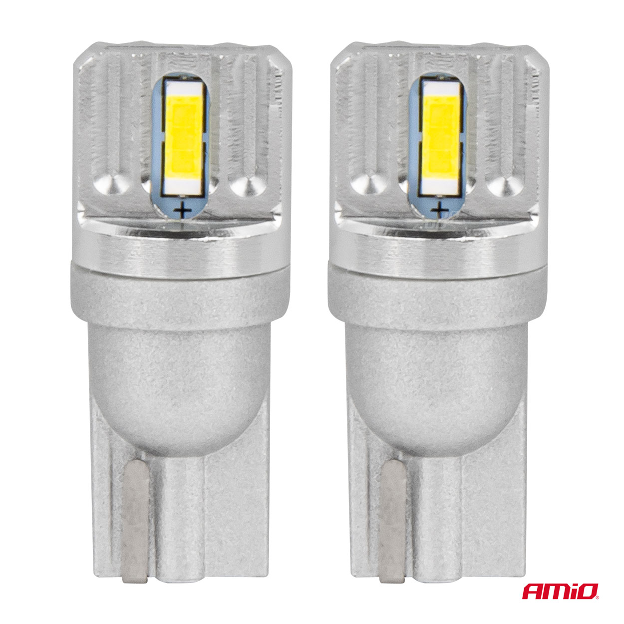 Εικόνα 2 από 5 — Amio – ΛΑΜΠΑΚΙΑ LED T10 W5W 12/24V LED 2x1860SMD STANDARD ΛΕΥΚΑ – 2 ΤΕΜ. (03719/AM)