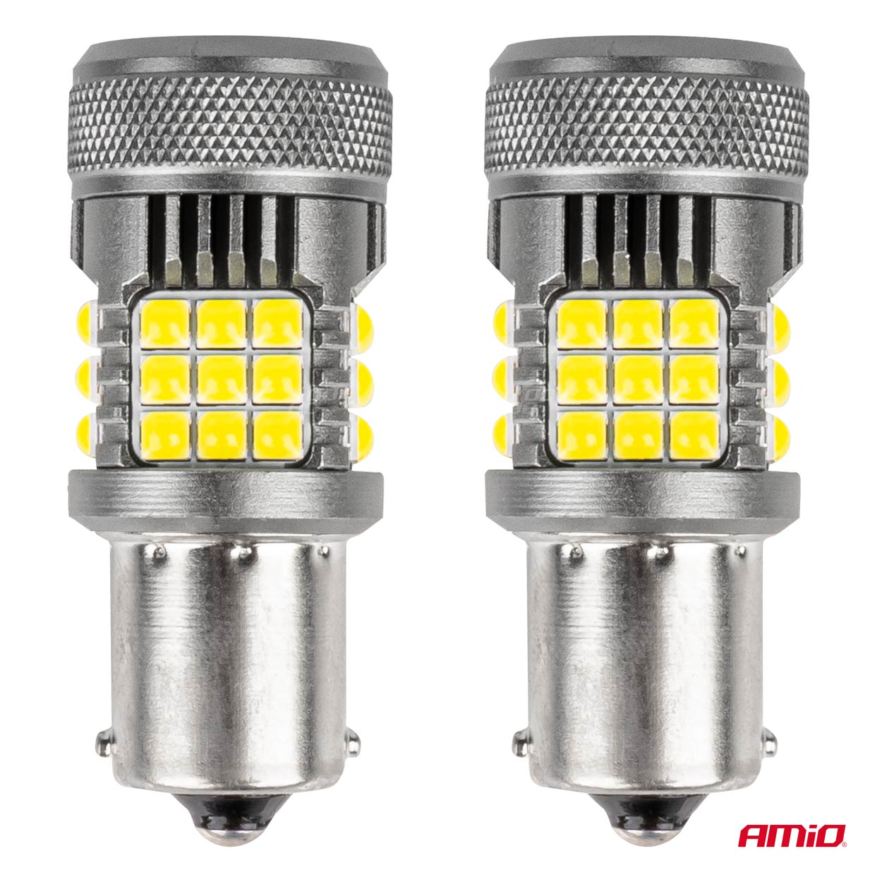 Εικόνα 2 από 6 — Amio – P21W BA15S 12/24V 6.000K 36×3030 SMD LED CAN-BUS ΛΕΥΚΟ PRO SERIES 2ΤΕΜ. (03722/AM)