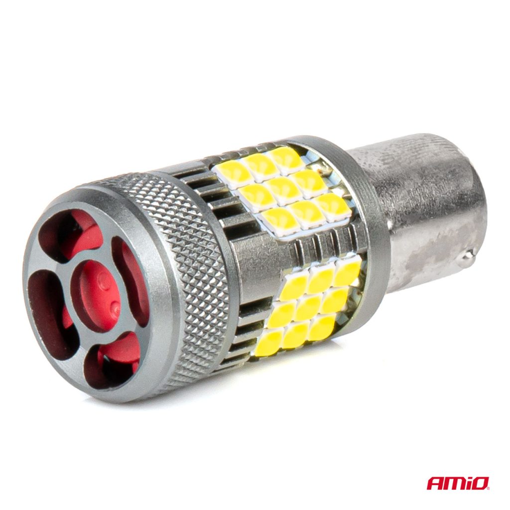Εικόνα 3 από 6 — Amio – P21W BA15S 12/24V 6.000K 36×3030 SMD LED CAN-BUS ΛΕΥΚΟ PRO SERIES 2ΤΕΜ. (03722/AM)