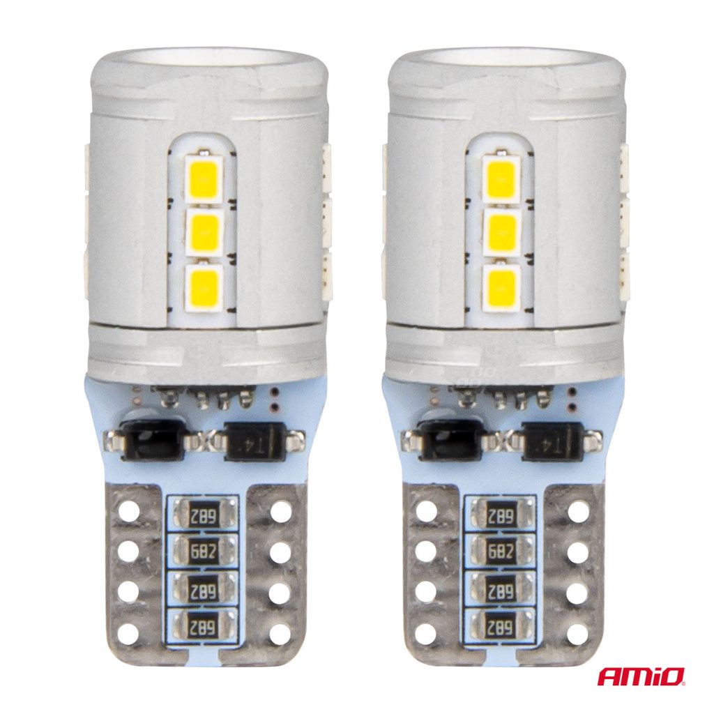 Εικόνα 2 από 5 — Amio – T10e W5W 12/24V 15×2016 SMD LED CAN-BUS ΛΕΥΚΟ 2ΤΕΜ. (03723/AM)