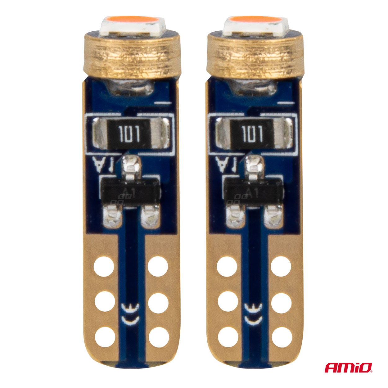 Εικόνα 2 από 5 — Amio – ΛΑΜΠΑΚΙΑ T5 W1W 12V 1SMD LED ΚΟΚΚΙΝΑ – 2 ΤΕΜ. (03727/AM)