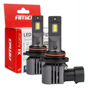 Amio - ΛΑΜΠΕΣ HB4 12V 44W 6.500K 3.936lm LED X4 SERIES AVIATOR PLUG & PLAY 2ΤΕΜ. (03767/AM)