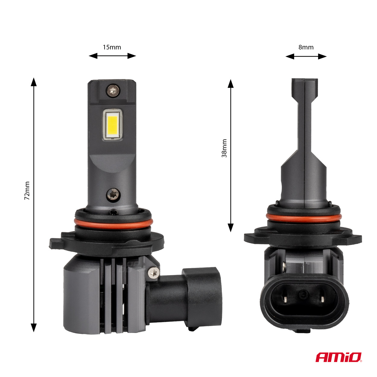 Εικόνα 3 από 5 — Amio – ΛΑΜΠΕΣ HB4 12V 44W 6.500K 3.936lm LED X4 SERIES AVIATOR PLUG & PLAY 2ΤΕΜ. (03767/AM)