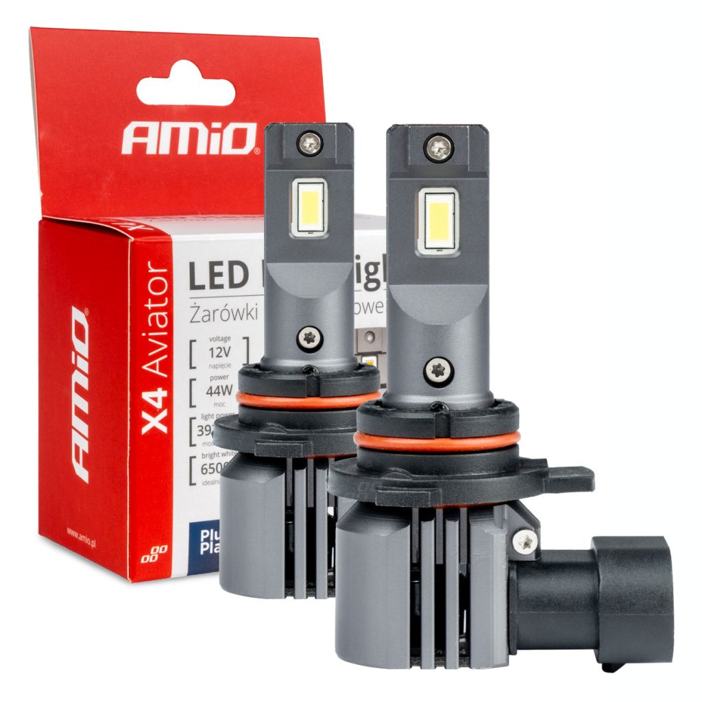 Εικόνα 1 από 5 — Amio – ΛΑΜΠΕΣ LED HIR2 12V 44W 6.500K 3.936lm X4 SERIES AVIATOR PLUG & PLAY – 2 ΤΕΜ. (03768/AM)