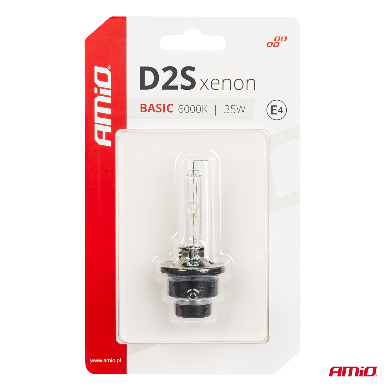 Εικόνα 3 από 3 — Amio – ΑΝΤΑΛΛΑΚΤΙΚΗ ΛΑΜΠΑ ΧΕΝΟΝ BASIC D2S 12V 6.000k 35W BLISTER CARD – 1 ΤΕΜ. (03861/AM)